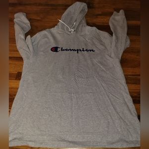 Mens XXL 2X Champion Mid weight hoodie swearshirt Gray